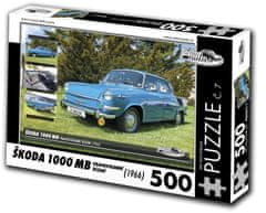RETRO-AUTA© Puzzle č. 7 Škoda 1000 MB (1966) 500 dielikov