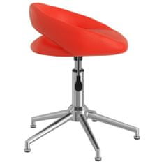 Vidaxl Otočná stolička, červená, umelá koža