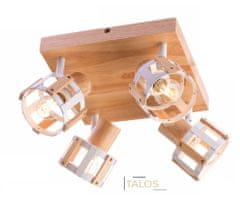 ACA Stropné prisadené svietidlo TALOS max. 2x 25W/E14/230V/IP20, svetlé drevo