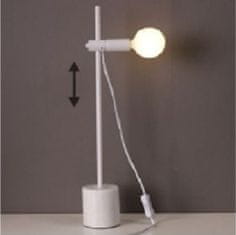 ACA Stolová lampa HERA max. 40W/E14/230V/IP20, biela