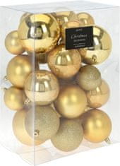HOMESTYLING Vianočné ozdoby sada 26 ks zlatá KO-CAN223000