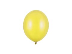 PartyDeco Balóny metalické citrónovo žlté 12cm 100ks