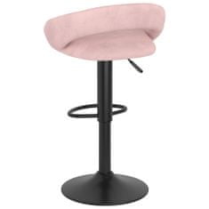 Vidaxl Barové stoličky 2 ks ružové zamatové