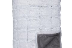 Fine Dekoračná prikrývka QUADRO 110 white, 140 x 190 cm