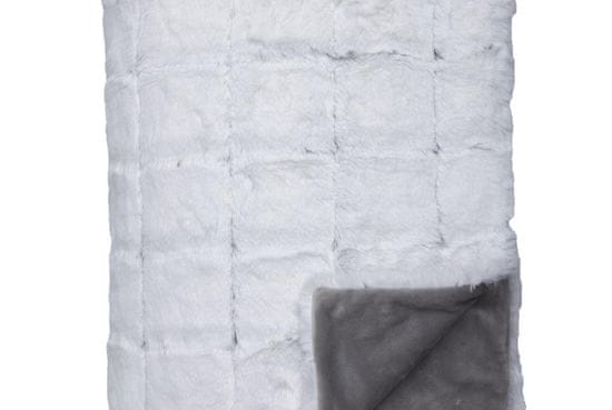 Fine Dekoračná prikrývka QUADRO 110 white, 140 x 190 cm
