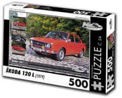 RETRO-AUTA© Puzzle č. 24 Škoda 120 L (1979) 500 dielikov