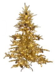 Shishi Zlatý vianočný strom so šiškami 400 LED EÚ, výška 180 cm