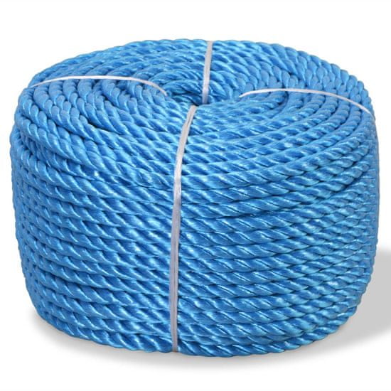 Vidaxl Pletené lano polypropylénové 6 mm 500 m modré