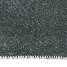 Vidaxl Koberec behúň skladací a prateľný sivý 60x300 cm polyester