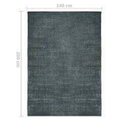 Vidaxl Koberec skladací a prateľný sivý 140x200 cm polyester