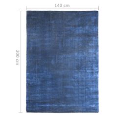 Vidaxl Koberec skladací a prateľný tmavomodrý 140x200 cm polyester