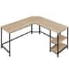 Písací stôl Hamilton 138x138x75,5cm - Industrial svetlé drevo, dub Sonoma