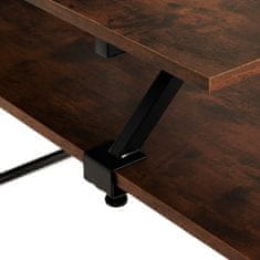 tectake Písací stôl Melrose 140x130x76,5cm - Industrial tmavé drevo