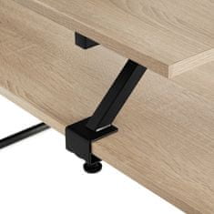 tectake Písací stôl Melrose 140x130x76,5cm - Industrial svetlé drevo, dub Sonoma