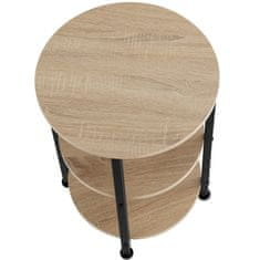 tectake Odkladací stolík Colchester 40x61cm - Industrial svetlé drevo, dub Sonoma