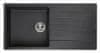 Reginox Granitový jednokomorový dřez Harlem 1000.0 s odkapem. Barvy: bílá, černá, šedá, kávová. - Black metalic (silvery)