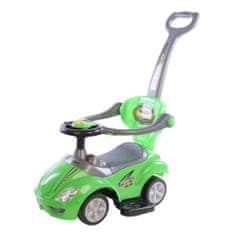 Baby Mix Detská kolobežka Mega Car 3v1 s vodiacou tyčou zelená