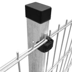 Vidaxl 2D plotové panely so stĺpikmi - 2008x830 mm 6 m Silver