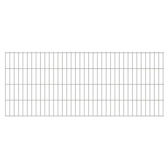 Vidaxl 2D plotové panely, 2,008 x 0,83 m, 4 m, strieborné