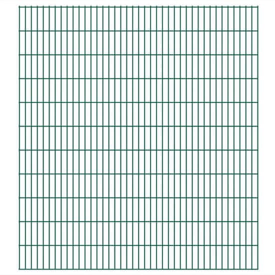 Vidaxl 2D plotové panely, 2,008 x 2,23 m, 10 m, zelené