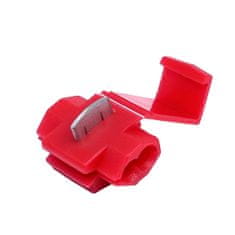 Izolované Cu lisovacie rozbočovače zárezové červené 1mm² 0,5-1mm2 100 ks