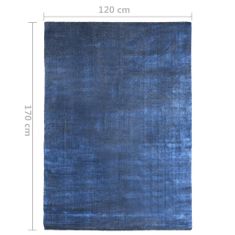 Vidaxl Koberec skladací a prateľný modrý 120x170 cm polyester