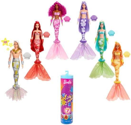 Mattel Barbie Color Reveal Barbie Dúhová morská panna