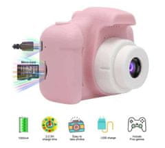 Detský fotoaparát s HD kvalitou, MinifotoHD, ružová