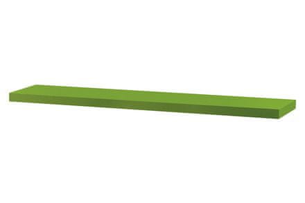 Autronic Nástenná polička Nástěnná polička 120cm, barva zelená. Baleno v ochranné fólii. (P-002 GRN)