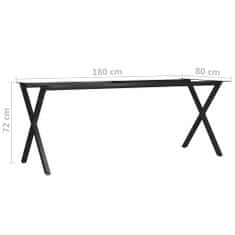 Vidaxl Stolové nohy na jedálenský stôl, rám v tvare X 180x80x72 cm