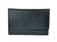 VegaLM Kožená peňaženka s bohatou výbavou v čiernej farbe
