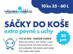 vybaveniprouklid.cz Vrecká do koša LDPE UNI 35 - 60 l, v úlohe 10 ks, 20 um, čierne