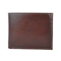 VegaLM Kožená peňaženka z pravej kože v tmavo hnedej farbe