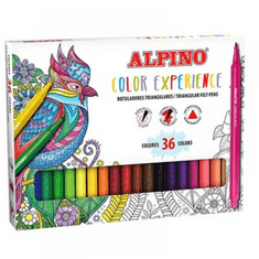 Alpino Balenie 36 trojuholníkových farebných fixiek Color Experience