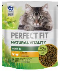 Perfect fit Natural Vitality granule kuracie a morčacie pre dospelé mačky 6 x 650 g