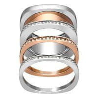Swarovski Štýlový bicolor prsteň s kryštálmi Vio 5152856 (Obvod 54 mm)
