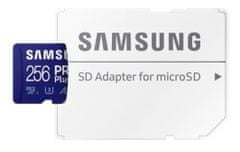 SAMSUNG microSDXC 256GB PRO Plus + SD adaptér (MB-MD256KA/EU)