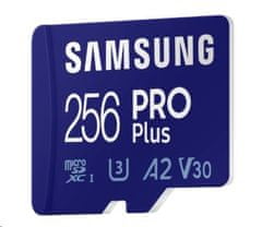 SAMSUNG microSDXC 256GB PRO Plus + SD adaptér (MB-MD256KA/EU)