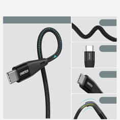 Choetech USB Type C - USB Type C nabíjací dátový kábel Power Delivery 60W 5A 2m čierny