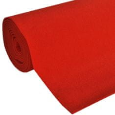 Vidaxl Červený koberec - 1 x 5 m, extra ťažký 400 g/m2