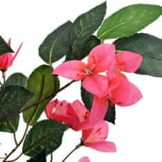 Vidaxl Umelá rastlina, rododendron s kvetináčom, ružový 165 cm
