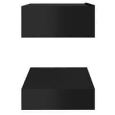 Vidaxl Nočné stolíky 2 ks lesklé čierne 60x35 cm drevotrieska