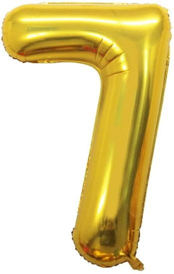 Atomia Fóliový balón narodeninové číslo 7, zlatý 46cm