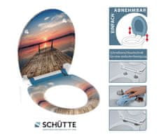 Schütte WC sedátko SUNSET SKY | Duroplast, Soft Close s automatickým klesáním a rychloupínáním