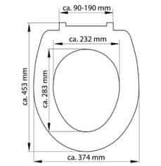 Schütte WC sedátko STONE PYRAMID| Duroplast, Soft Close s automatickým klesáním a rychloupínáním