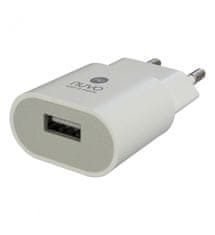 Nuvo sieťový USB adaptér 1A biely