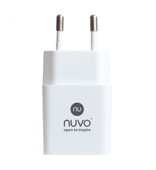 Nuvo sieťový USB adaptér 2.1A biely