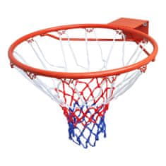 Vidaxl Basketbalový kôš, obruč so sieťou, oranžová 45 cm