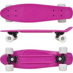 Vidaxl Retro skateboard s fialovou doskou a bielymi kolieskami