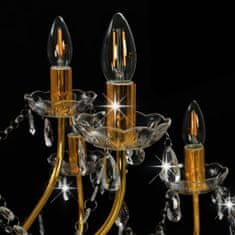 Vidaxl Luster 2-vrstvový zlatý 15 x E14 žiarovky